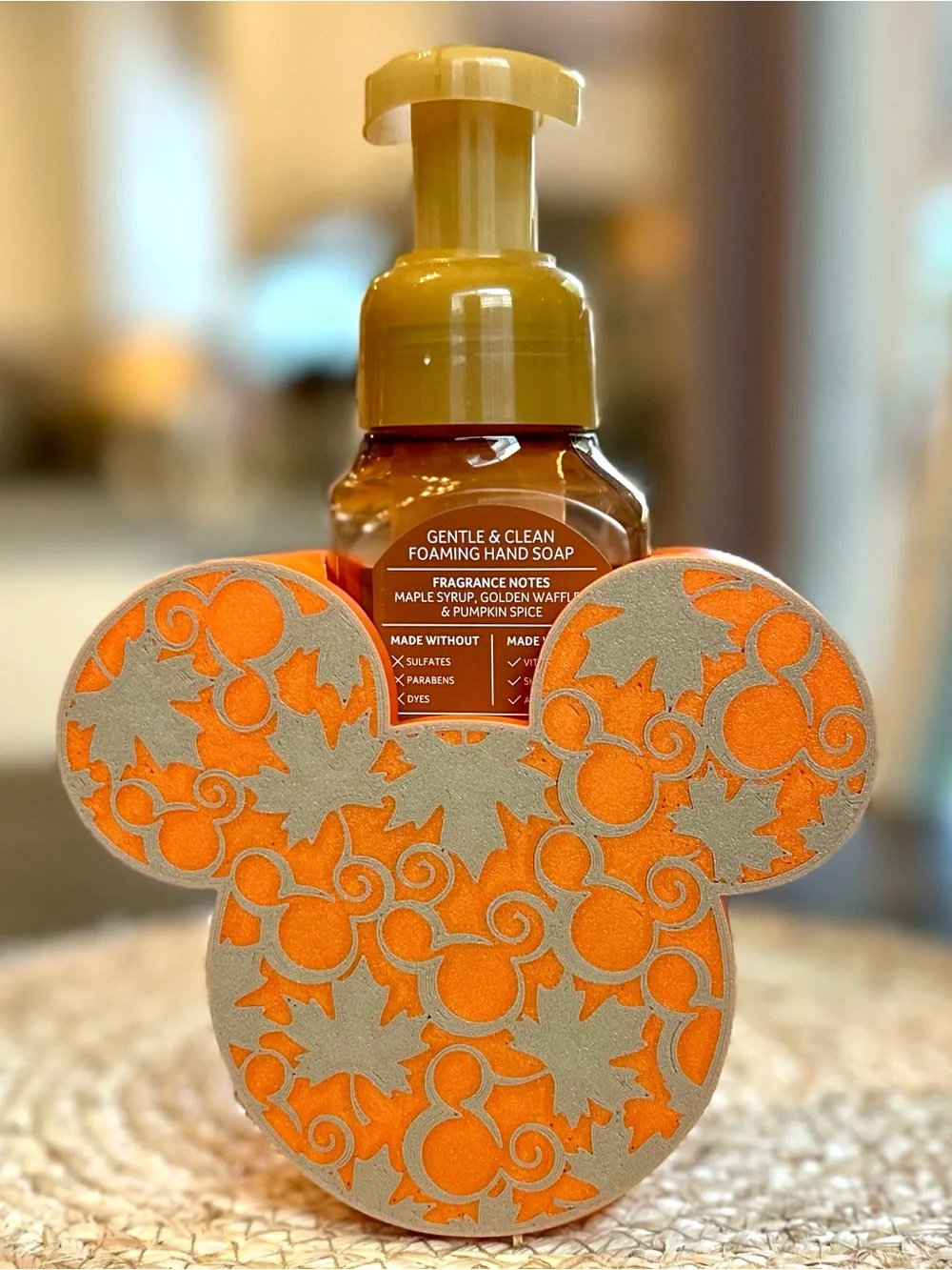 Disney Mickey Thanksgiving Fall Soap Holder for Bath & Body Works Bottles